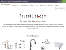 Tablet Screenshot of faucetlist.com
